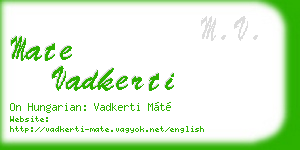 mate vadkerti business card