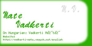 mate vadkerti business card